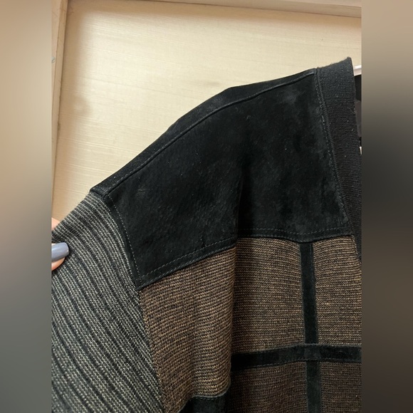 Modango Men’s Suede Jacket Cardigan Wool Blend Size Large Vintage - Picture 4 of 9